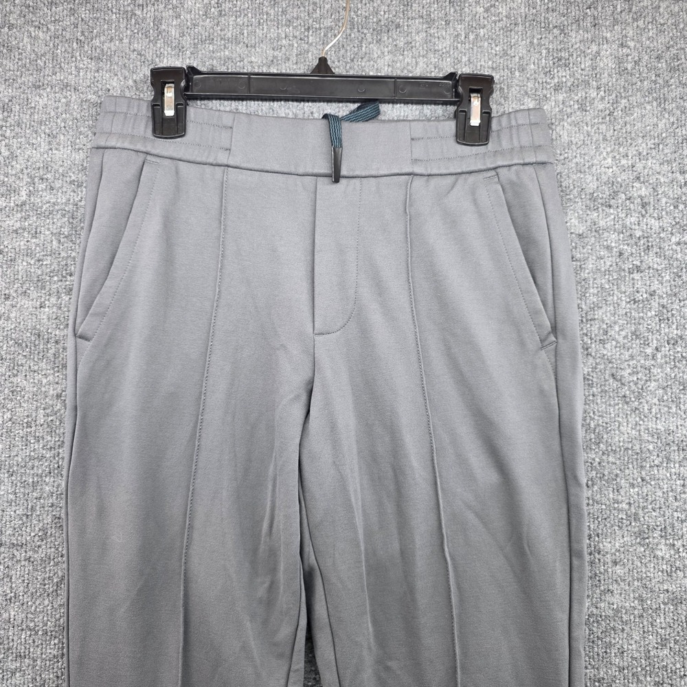 Bonobos Mens Gray Flat Front Dress Pants Elastic Waist Drawstring Size S